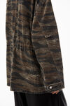 alexander wang 迷彩色束腰牛仔夹克 camo