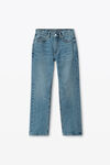 alexander wang og high-rise stovepipe jean in denim vintage medium indigo