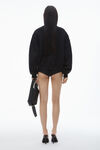 alexander wang 发泡徽标装饰硬挺毛圈布运动衫 black