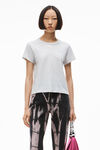alexander wang  发泡徽标装饰棉质紧身 t 恤 light heather grey