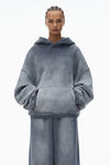Alexander Wang washed chalk unisex crystal hotfix hoodie
