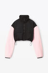 alexander wang 泰迪摇粒绒短款拉链夹克 light pink