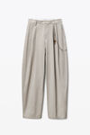 Alexander Wang stone grey cotton-blend balloon-leg pants