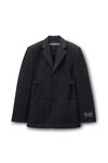 Alexander Wang black 黑色羊毛马海毛西装外套