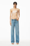 alexander wang 不对称休闲牛仔裤 vintage light indigo