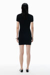 Alexander Wang black ブラック ロゴ ネームプレート付き ボディコンミニドレス