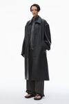 Alexander Wang black unisex coat in primal lambskin leather