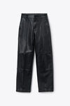Alexander Wang black black worn moto leather workwear pant