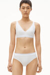 alexander wang brief underwear in ribbed jersey white