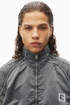 Alexander Wang black oversized piped track jacket