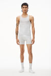 alexander wang 罗纹棉背心 heather grey