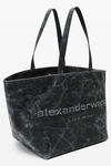 Alexander Wang distressed grey smoke 做旧灰色皮革 punch 托特包