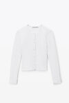 alexander wang 纹理提花平纹针织开衫 white