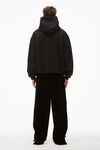 alexander wang pantaloni truck in velour con effetto raggrinzito black