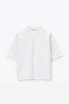 Alexander Wang white puffed logo oversize tee in cotton