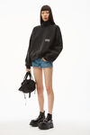 Alexander Wang black carter platform loafer boot in leather