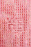 alexander wang logo balaclava in compact deboss prism pink