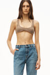 alexander wang og high-rise stovepipe jean in denim  vintage medium indigo