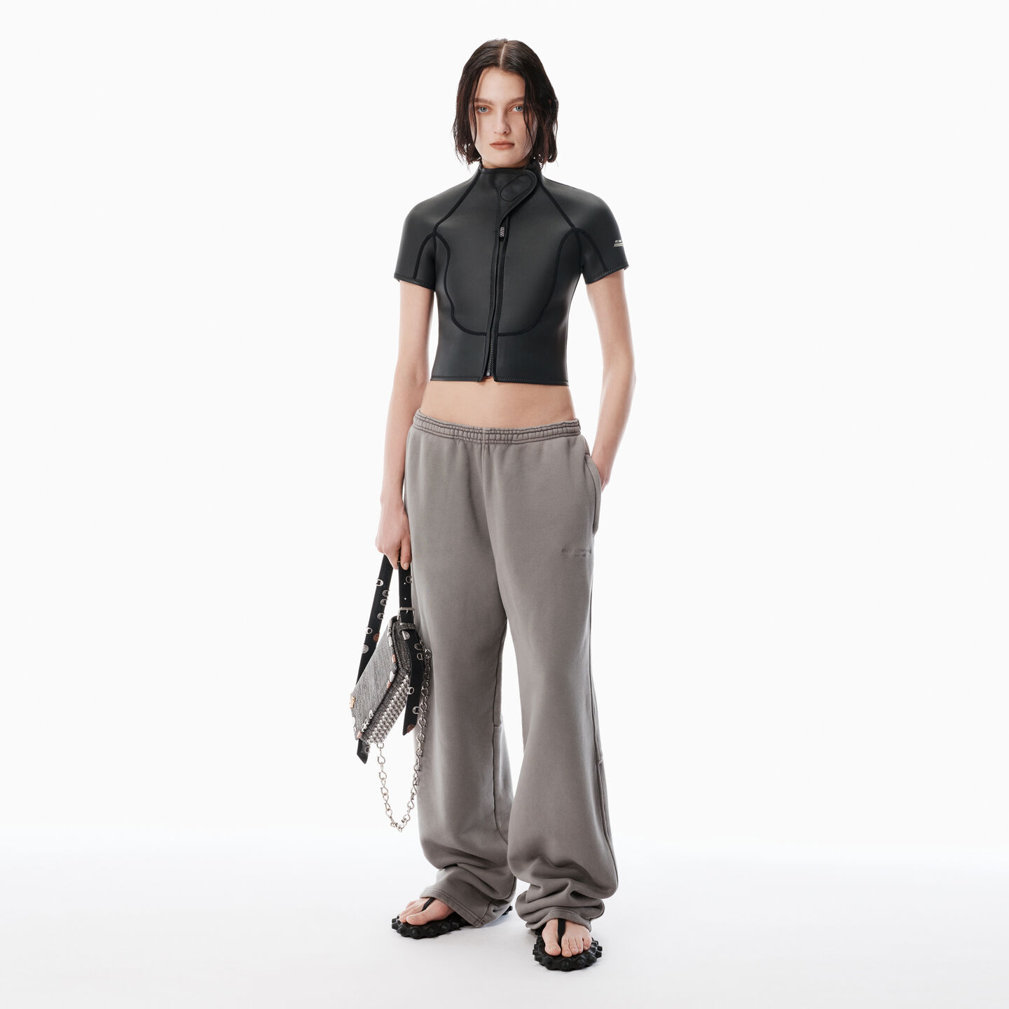 Alexander Wang Grey Wide-leg Sweatpants