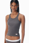 Alexander Wang army drab grey racerback tank top