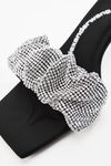 alexander wang jessie 黑色/透明水晶发圈 black