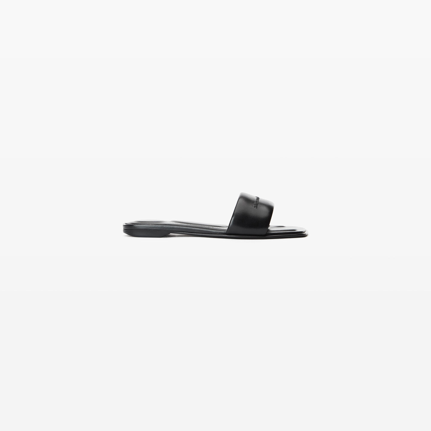 Alexander Wang Vy Pool Sandal In Lambskin In Black