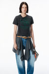 Alexander Wang black black burnout sheer jersey tee