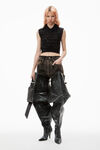 Alexander Wang acid black/white 3d logo knit vest in cotton