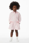 alexander wang kids classic boxer short in compact cotton light pink