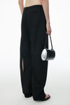 Alexander Wang black slit back low waisted tailored trouser in wool blend