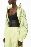 alexander wang sculpted piping track shrug in nylon glowstick