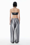 Alexander Wang alloy graue sweatpants aus satin-faille