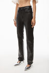 alexander wang fly 涂层黑色牛仔裤 black