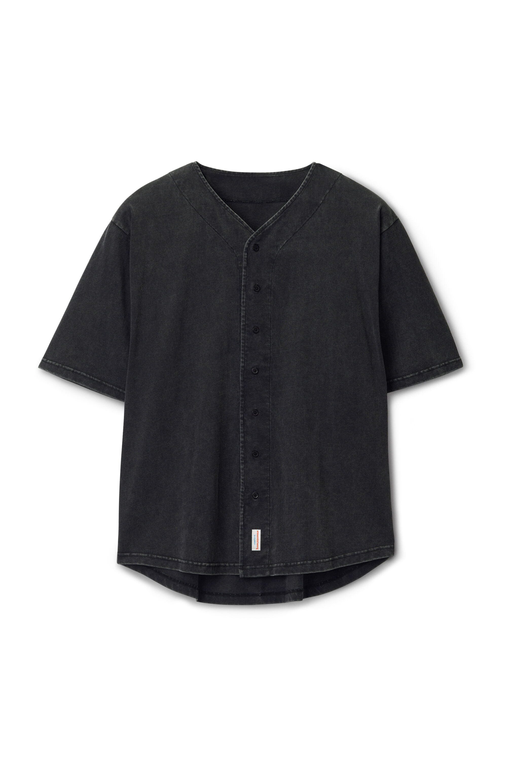★TRAVEL★ Stella Uniform Baseball Short Sleeve Shirt Black Shein Womens Top Black S Baseball Jersey Short Sleeve
