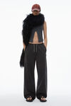 Alexander Wang black lamb shearling boa
