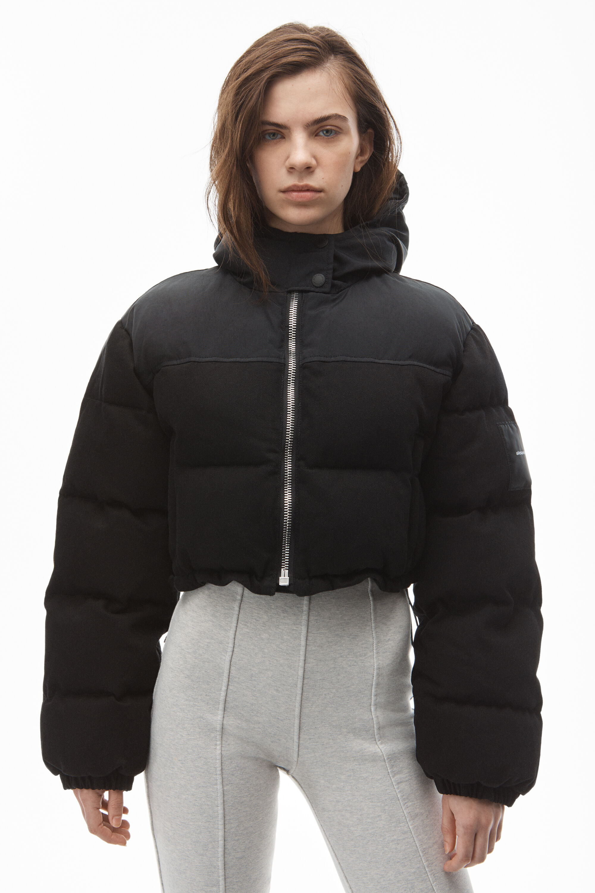 alexanderwang CROPPED PUFFER JACKET IN 