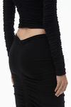 Alexander Wang black ruched maxi skirt
