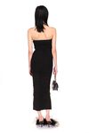 RUCHED STRAPLESS DRESS IN STRETCH NYLON