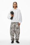 Alexander Wang white polo oversize con logo gonfio