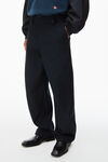 alexander wang pantaloni sartoriali elasticizzati in twill black