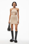 alexander wang 粘胶纤维针织徽标吊带连衣裙 neutral