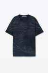 Alexander Wang washed black unisex logo tee in cotton jersey