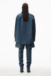 alexander wang 涂层牛仔布加大版型衬衫 dark indigo