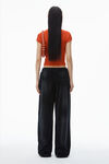 Alexander Wang fiery red crystal hotfix tee in ribbed jersey