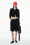 Alexander Wang black high-frequency stacked logo cardigan in merino wool