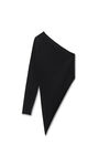Alexander Wang black asymmetric long-sleeve top