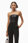 alexander wang wide leg pant in wool tailoring black