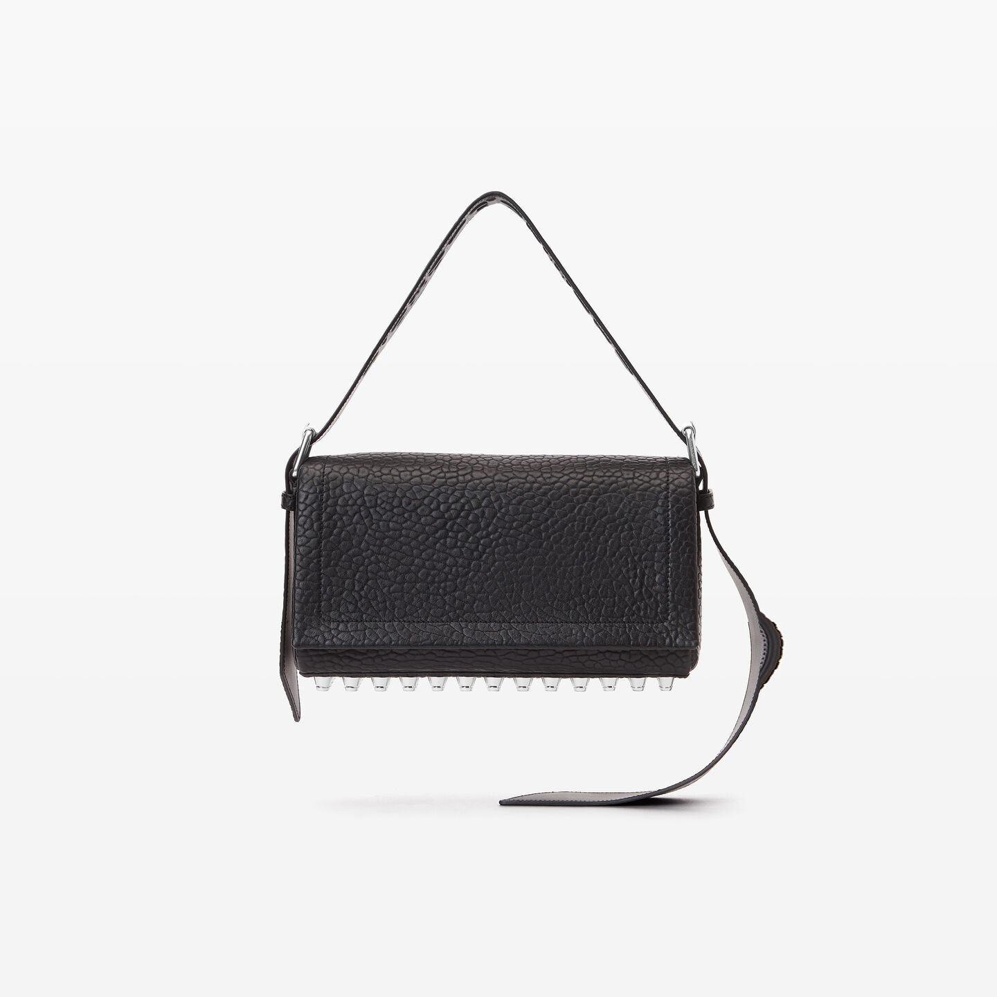 Alexander Wang Ricco Slim Leather Shoulder Bag In Black