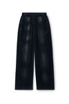 Alexander Wang washed nickel sweatpant with clear bead hotfix in crushed velour