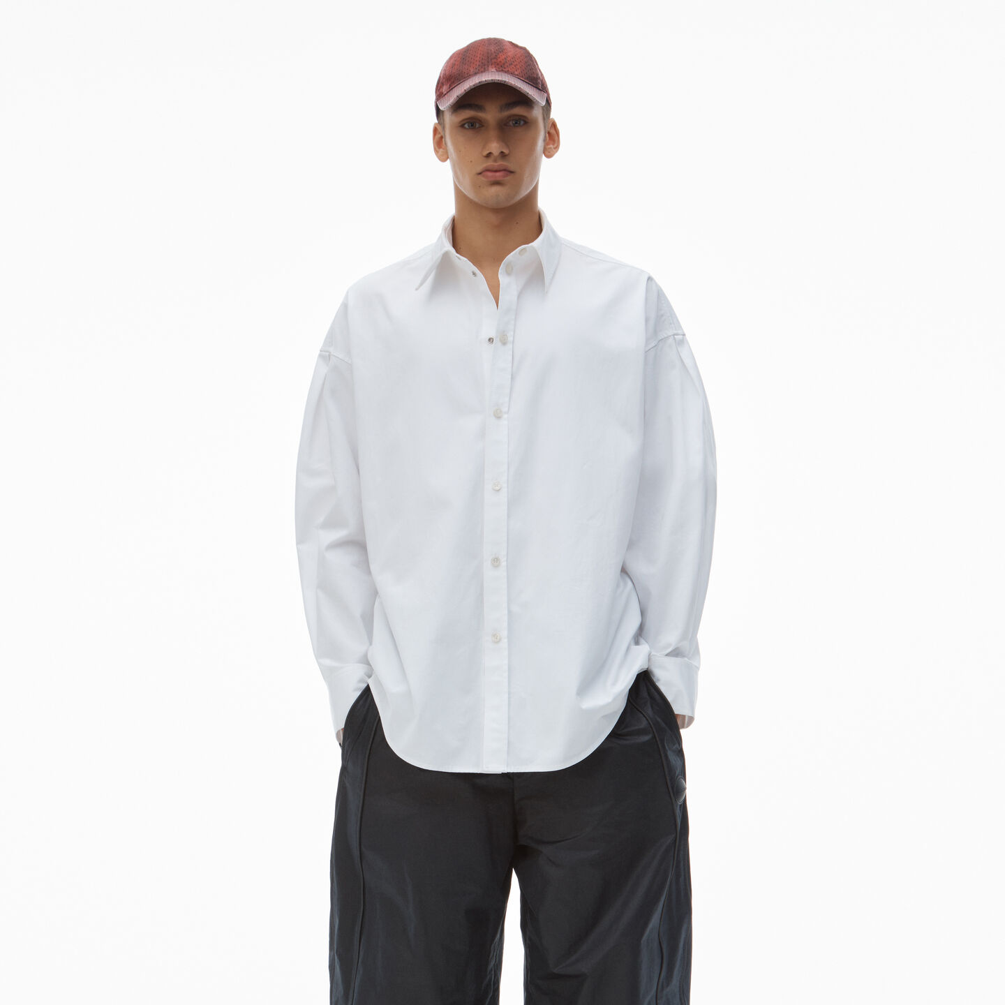Alexander Wang Classic Button-up Shirt In Cotton In White